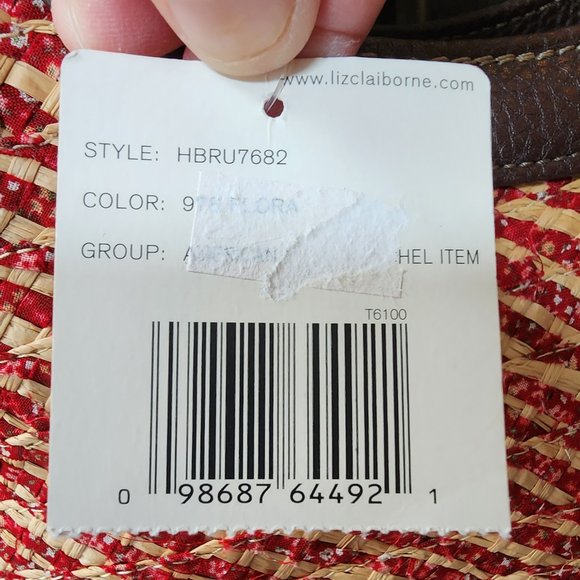 NWT Liz Claiborne Straw Clutch Handbag - Picture 7 of 14